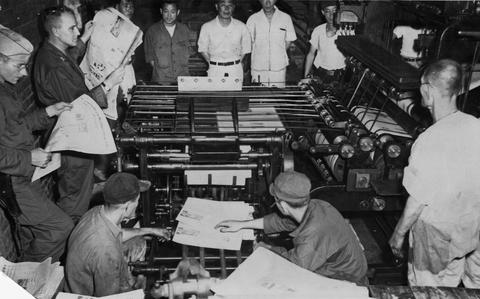 Stars and Stripes’ first print run in South Korea, 1950