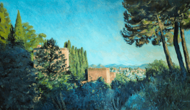 I painted this view of the Alhambra after visiting early morning in July. I wanted to capture that short, fresh moment before the scorching summer heat takes over. I hope you like it 😊