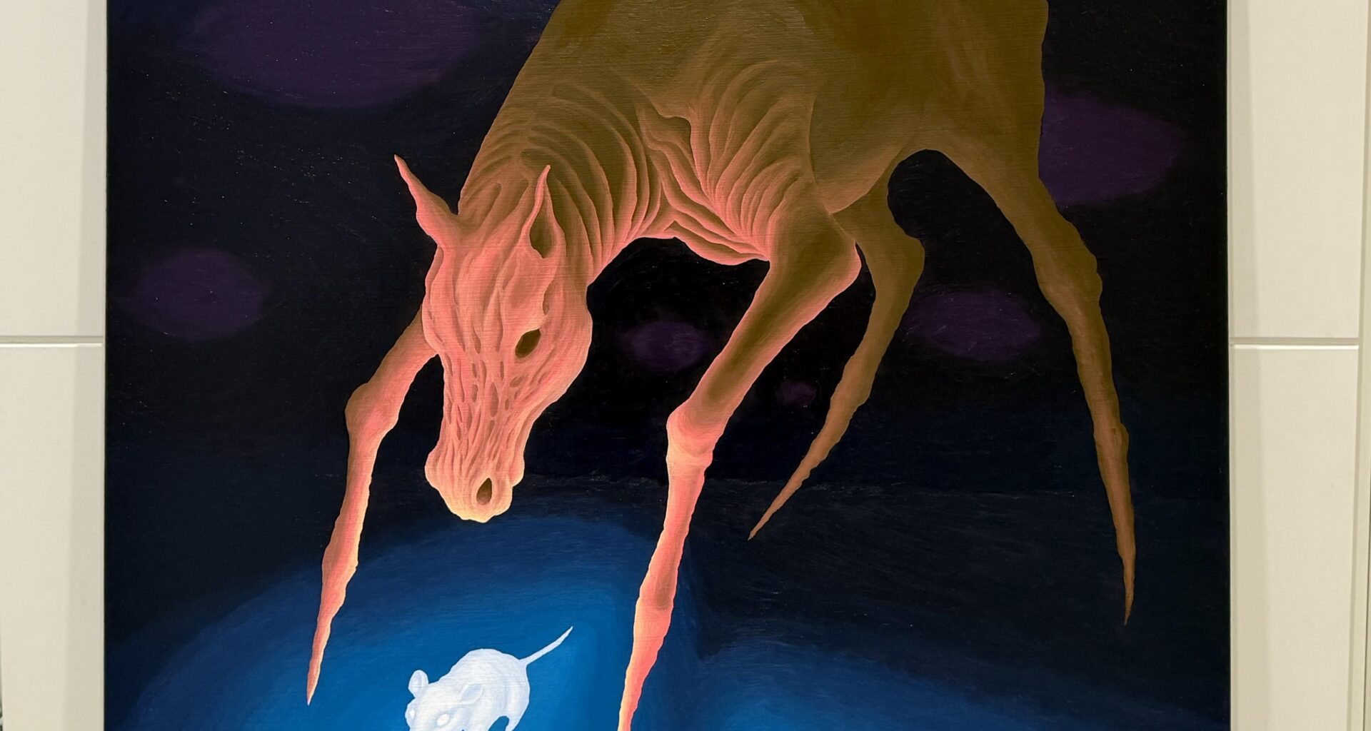 my weird horse 73x92 oil painting