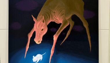 my weird horse 73x92 oil painting