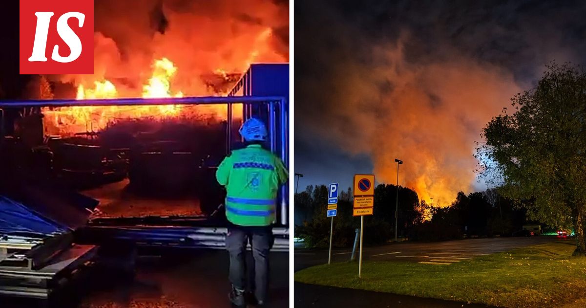 Suuri varasto paloi Turussa: ”tahallaan sytytetty”