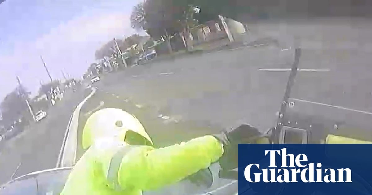 Dashcam video captures postal workers being hit on Australian roads – video | Australia news