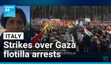 Italians on strike over Israel's arrest of Gaza flotilla activists • FRANCE 24 English