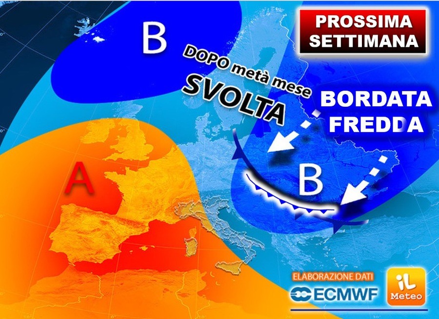 bordata fredda punta l'Italia, gli aggiornamenti