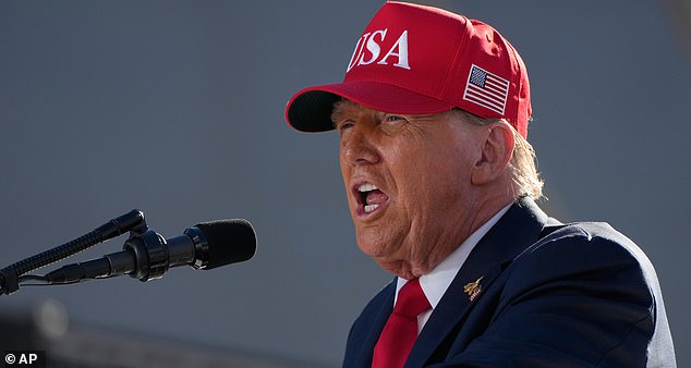 FILE - President Donald Trump speaks during a celebration for the 250th anniversary of the U.S. Navy aboard the USS Harry S. Truman at Naval Station Norfolk, Sunday Oct. 5, 2025 in Norfolk, Va. (AP Photo/Alex Brandon, File)