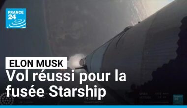 Après plusieurs revers, la mégafusée Starship d'Elon Musk s'envole avec succès • FRANCE 24