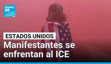 Agentes del ICE se enfrentaron a manifestantes en protestas conta redadas en EE. UU.
