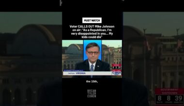 Voter CALLS OUT Johnson on air: "As a Republican, I'm very disappointed in you. My kids could die"