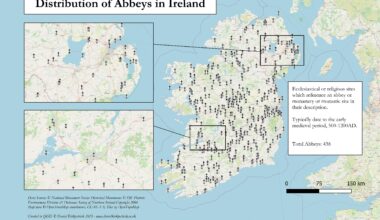 [OC] Distribution of Medieval Abbeys in Ireland