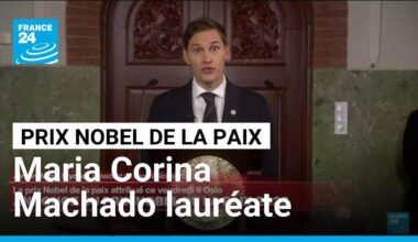 Maria Corina Machado, lauréate du prestigieux prix Nobel de la paix • FRANCE 24