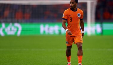 AMSTERDAM, NETHERLANDS: Jurrien Timber of Netherlands in action during the UEFA Nations League 2024/25 League A Group A3 match between Netherlands ...