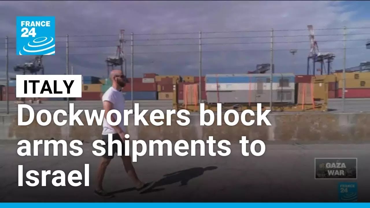 War in Gaza: Italian dockworkers block arms shipments to Israel • FRANCE 24 English