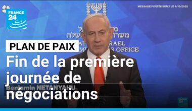 Fin de la première journée de négociations au sujet du plan de Donald Trump • FRANCE 24