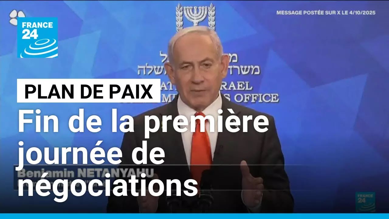 Fin de la première journée de négociations au sujet du plan de Donald Trump • FRANCE 24