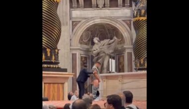 Video: Man urinates on altar during Holy Mass at Vatican City’s St Peter’s Basilica