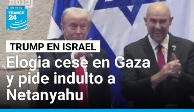 Trump elogia cese de hostilidades en Gaza y pide indulto a Netanyahu ante la Knéset