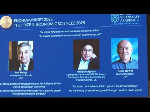 Trio of researchers share Nobel in economics for "explaining innovation-driven growth" • FRANCE 24