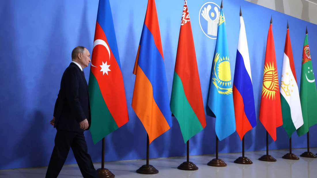 Russlands Präsident Wladimir Putin bei einem Treffen der Gemeinschaft unabhängiger Staaten