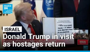 Donald Trump arrives in Israel as hostages return • FRANCE 24 English