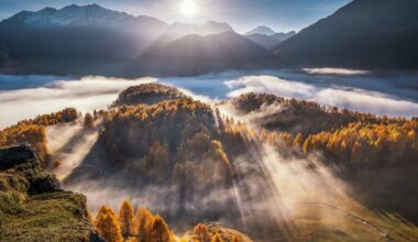 Les Alpes dans la lumière de l’automne