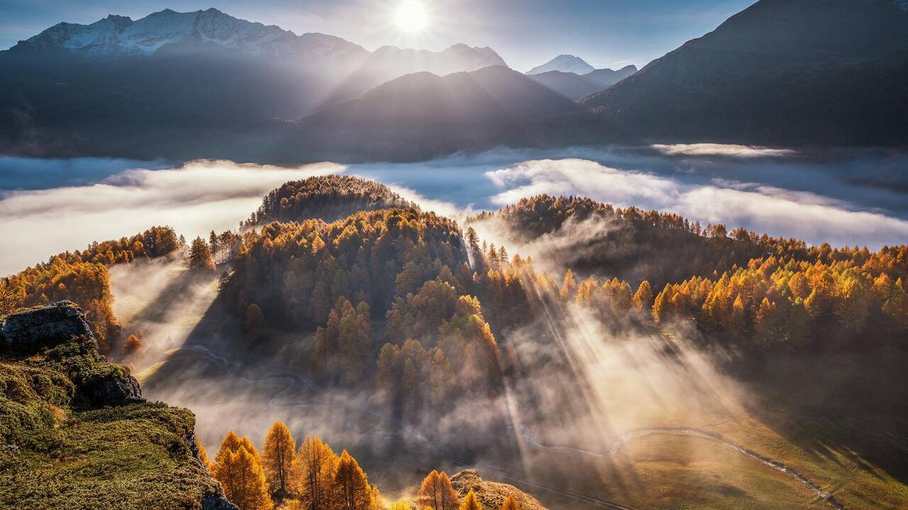 Les Alpes dans la lumière de l’automne