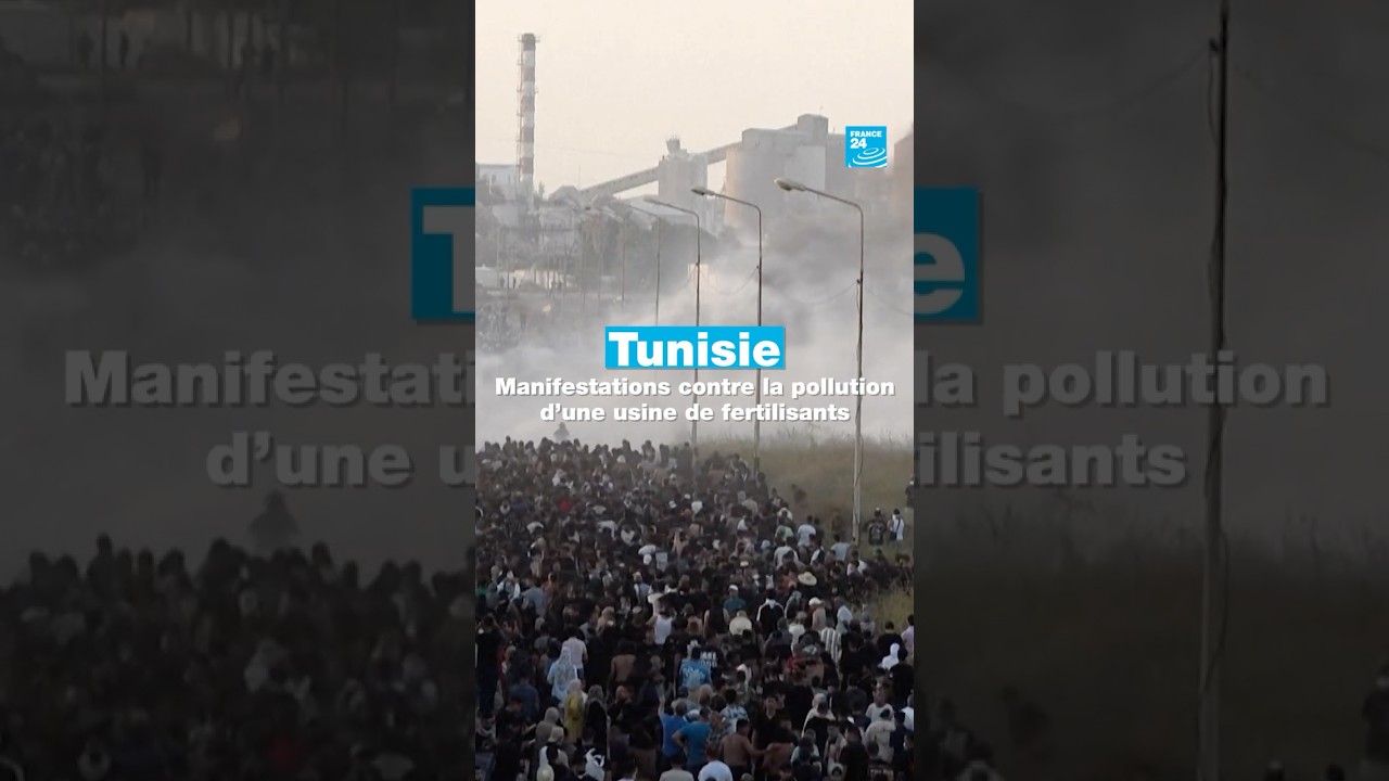 🇹🇳 Tunisie : manifestations contre la pollution d’une usine de fertilisants • FRANCE 24
