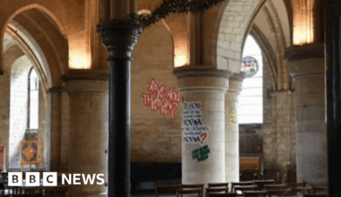 Canterbury Cathedral graffiti art praised after JD Vance comments