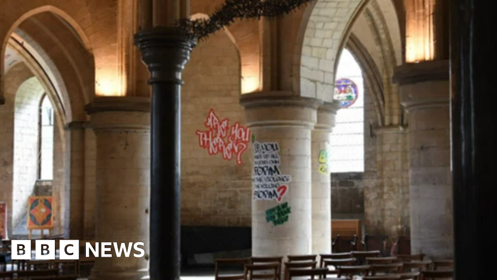 Canterbury Cathedral graffiti art praised after JD Vance comments