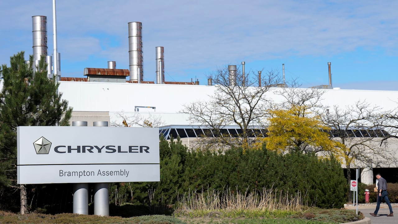 Chrysler sign in front of assembly plant