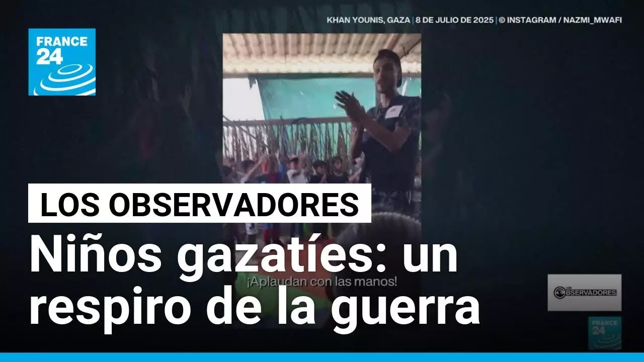'Momentos de felicidad': ofreciendo a los niños de Gaza un breve respiro de la guerra • FRANCE 24
