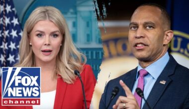 ‘STOP CALLING ME NAMES’: Leavitt fires back at Jeffries