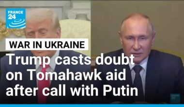 Trump says US can't 'deplete' own Tomahawk stocks, casts doubt on Ukraine aid after Putin call