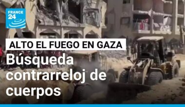 Búsqueda contrarreloj de cuerpos en medio de tensiones por el alto el fuego en Gaza
