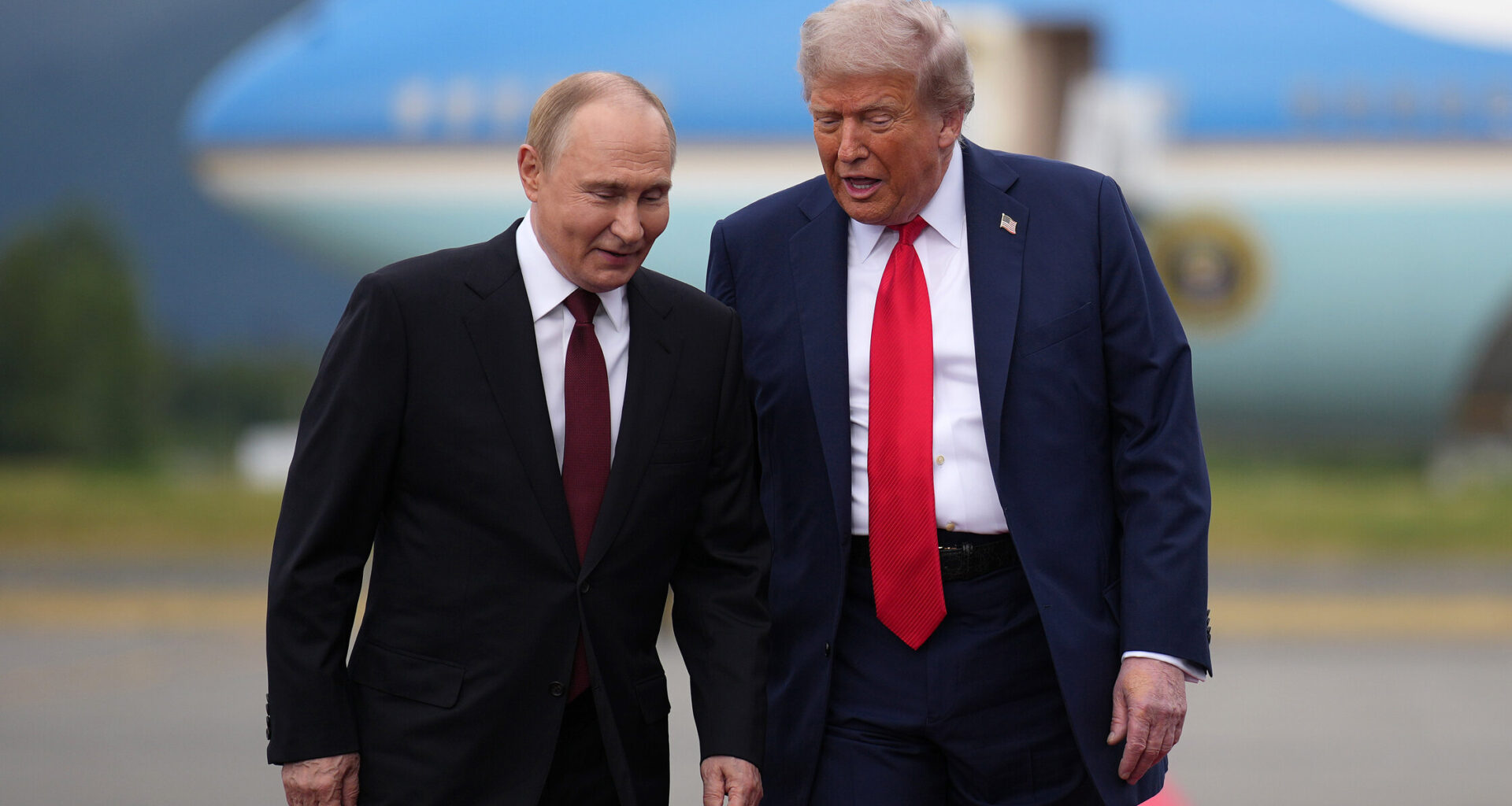 Putin and Trump in Alaska, August 2025. Photo: Andrew Harnik/Getty Images