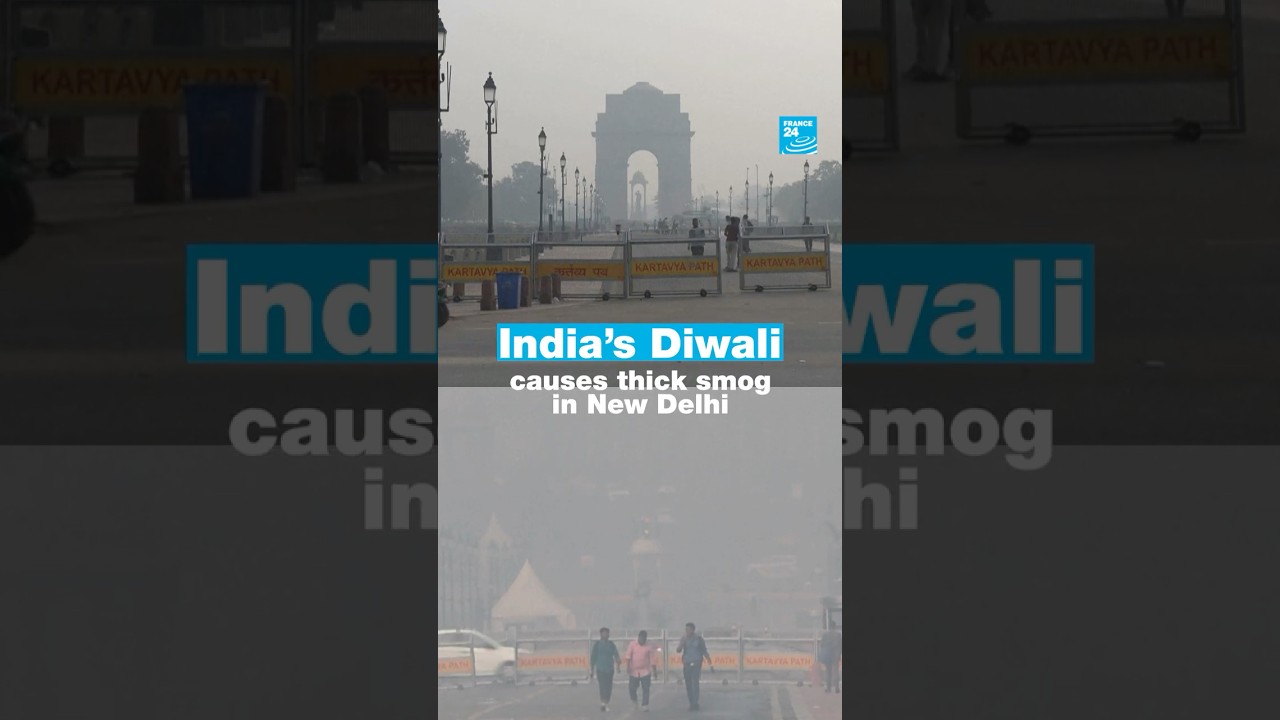 🇮🇳 India’s Diwali causes thick smog in New Delhi • FRANCE 24 English