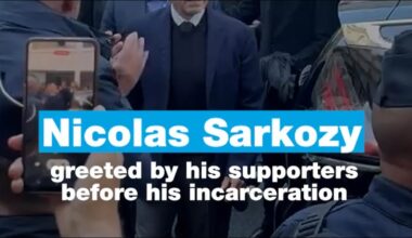 Nicolas Sarkozy greeted by his supporters before his incarceration • FRANCE 24 English