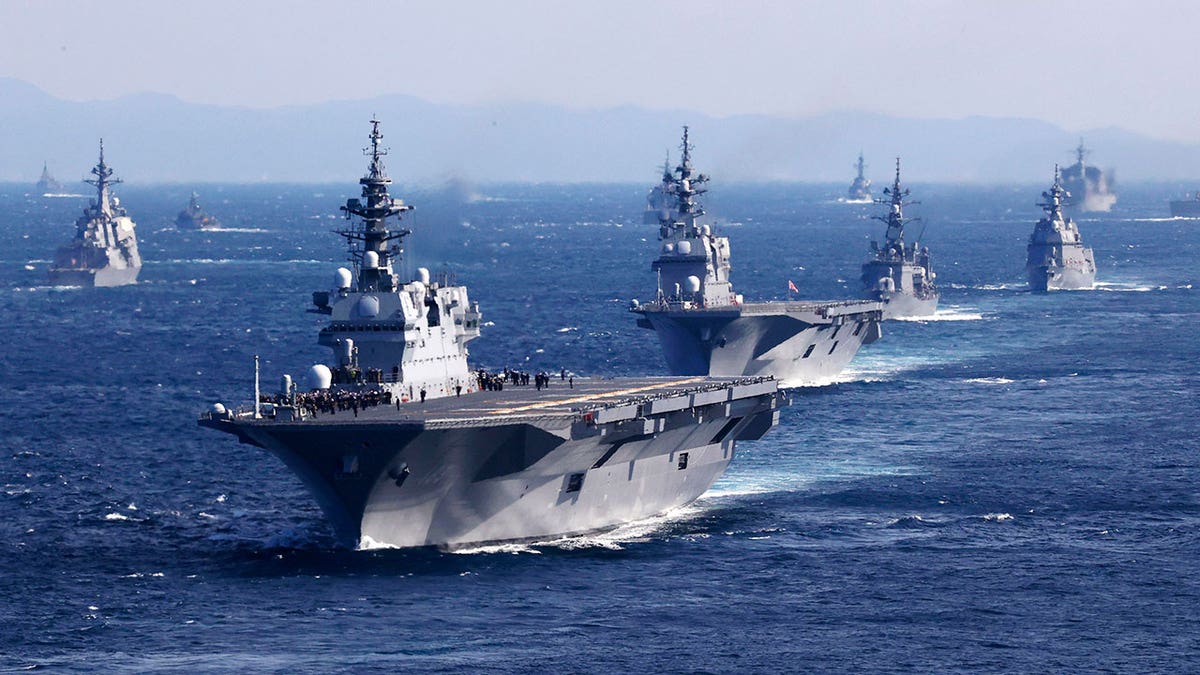 Japan's Maritime Self-Defense Force helicopter carrier JS Izumo,