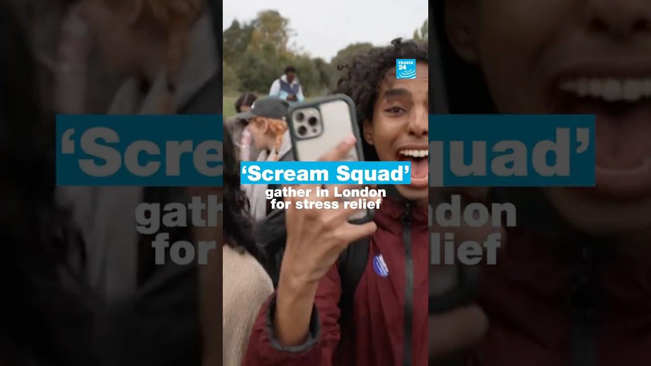 đąâScream Squadâ gather in London for stress relief⢠FRANCE 24 English