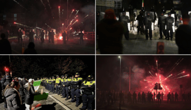 Violence erupts in Dublin for a second night as protesters march on migrant hotel