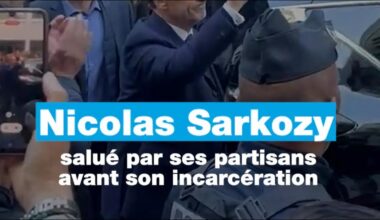 Nicolas Sarkozy salué par ses partisans avant son incarcération • FRANCE 24