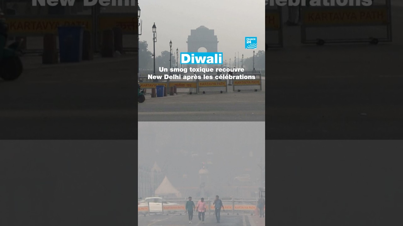 Diwali : un smog toxique recouvre New Delhi après les célébrations • FRANCE 24