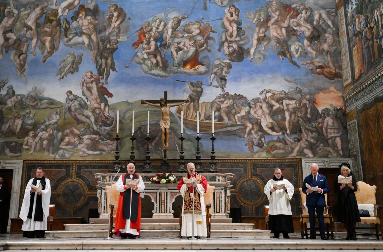 King Charles attends ecumenical prayer service in Sistine Chapel