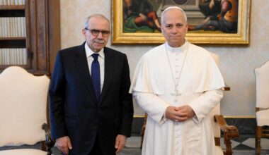 Pope meets with Lebanese Prime Minister Nawaf Salam