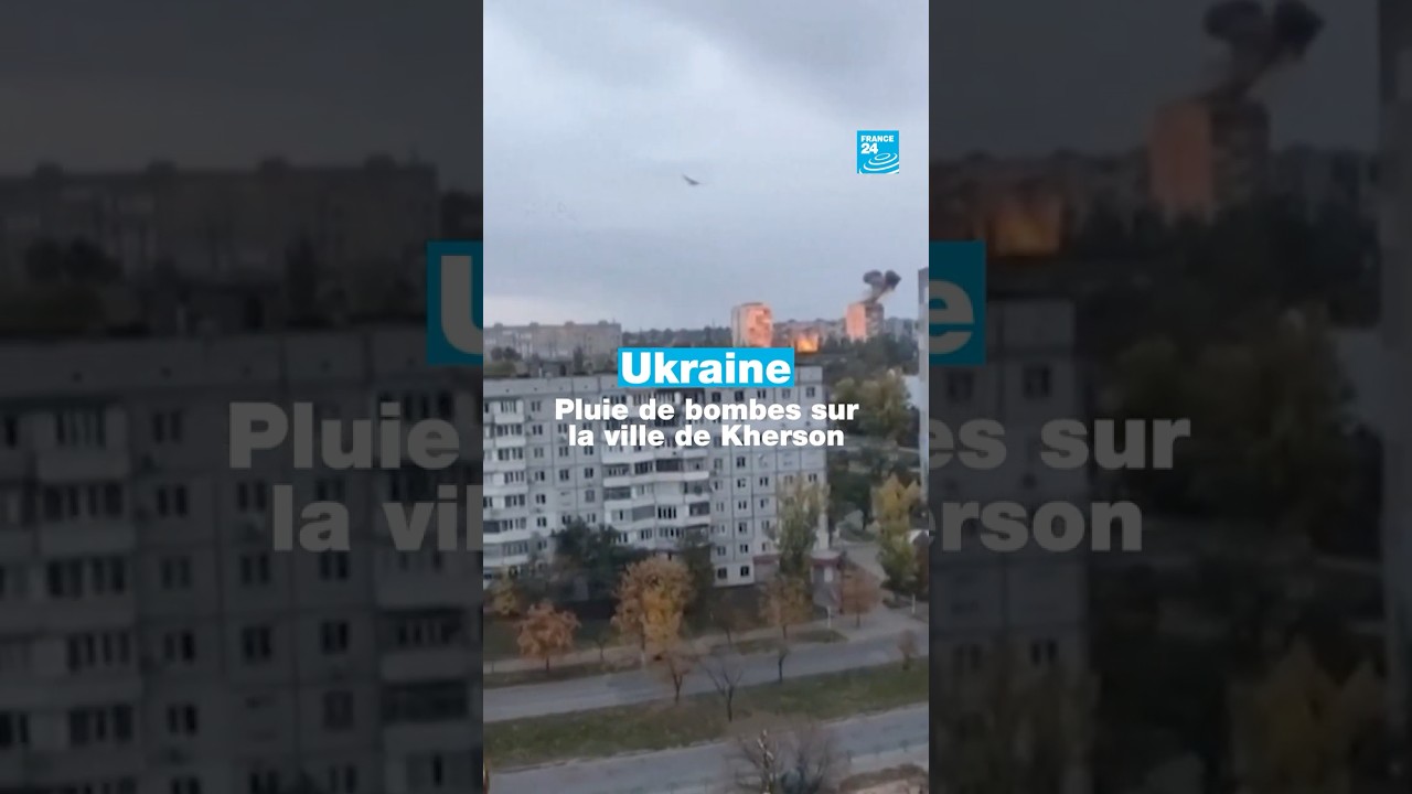 🇺🇦 Ukraine: pluie de bombes sur la ville de Kherson • FRANCE 24