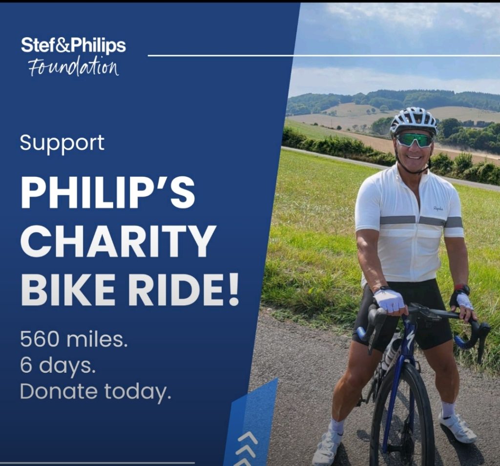 Stef and Philips Chairman, Philip Philippou, is taking on a 560-mile charity bike ride around Cyprus