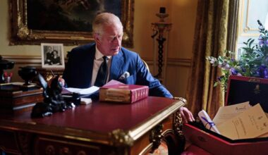 Royal family releases picture of King Charles at work