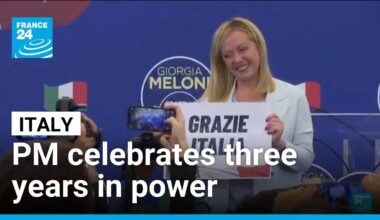 Italian Prime Minister Giorgia Meloni celebrates three years in power • FRANCE 24 English