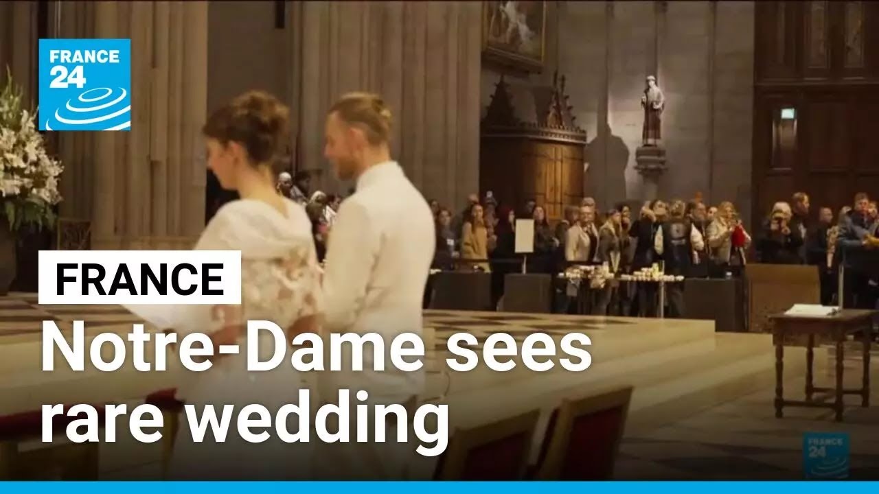 Notre-Dame hosts rare wedding for carpenter who helped rebuild it • FRANCE 24 English