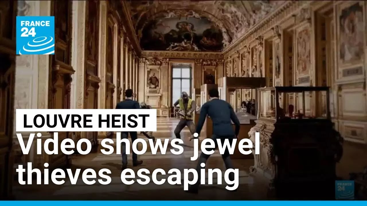 Paris Louvre heist: Video shows jewel thieves escaping • FRANCE 24 English