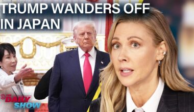 Trump Puppy-Dogs Japan’s New PM and Rants About Magnets to U.S. Troops | The Daily Show